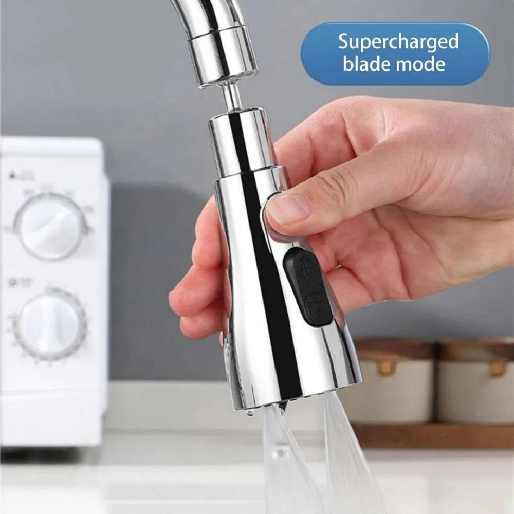 Stainless Steel 3-in-1 Kitchen Faucet | Aerate, Ring Shower & Power Spray