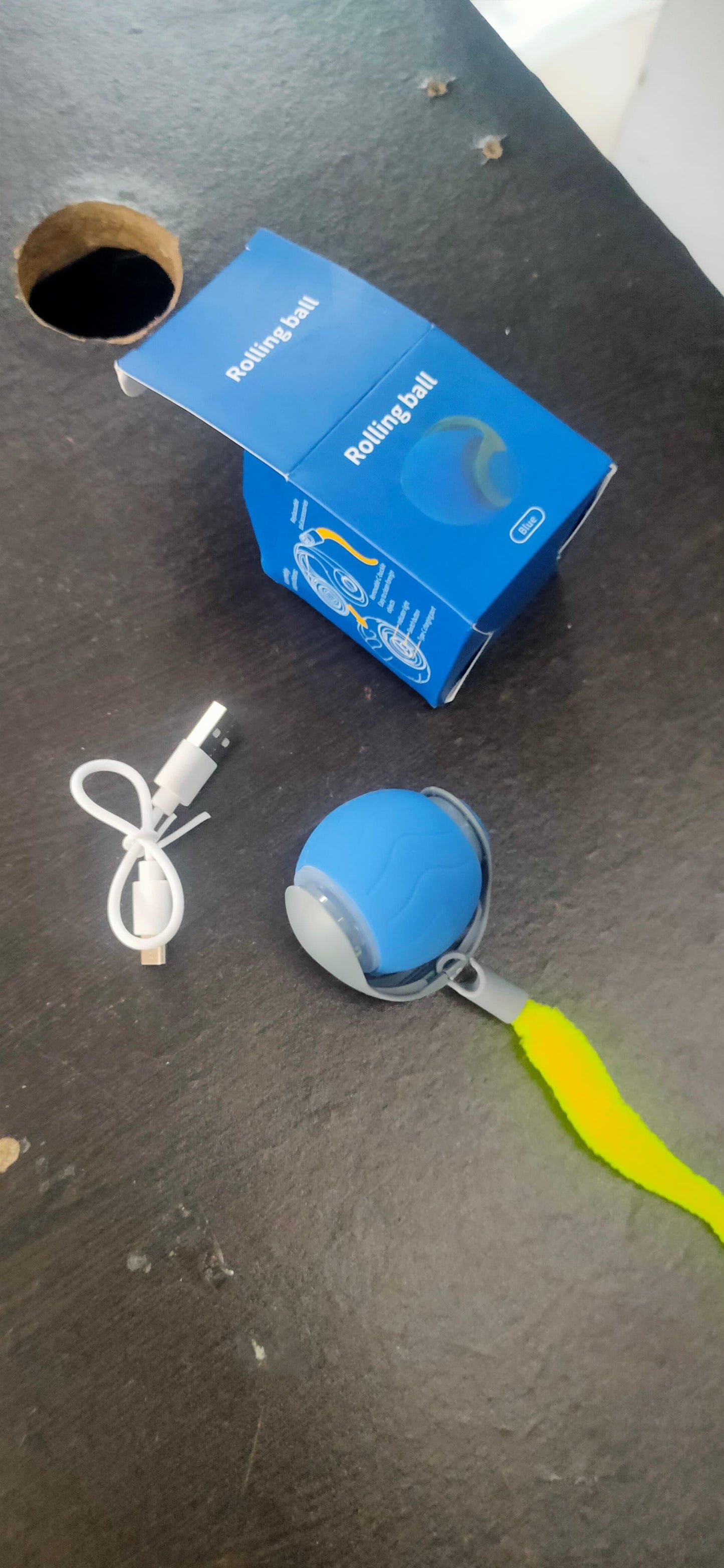 Rolling Ball Cat Toy – USB Rechargeable Interactive Pet Teaser