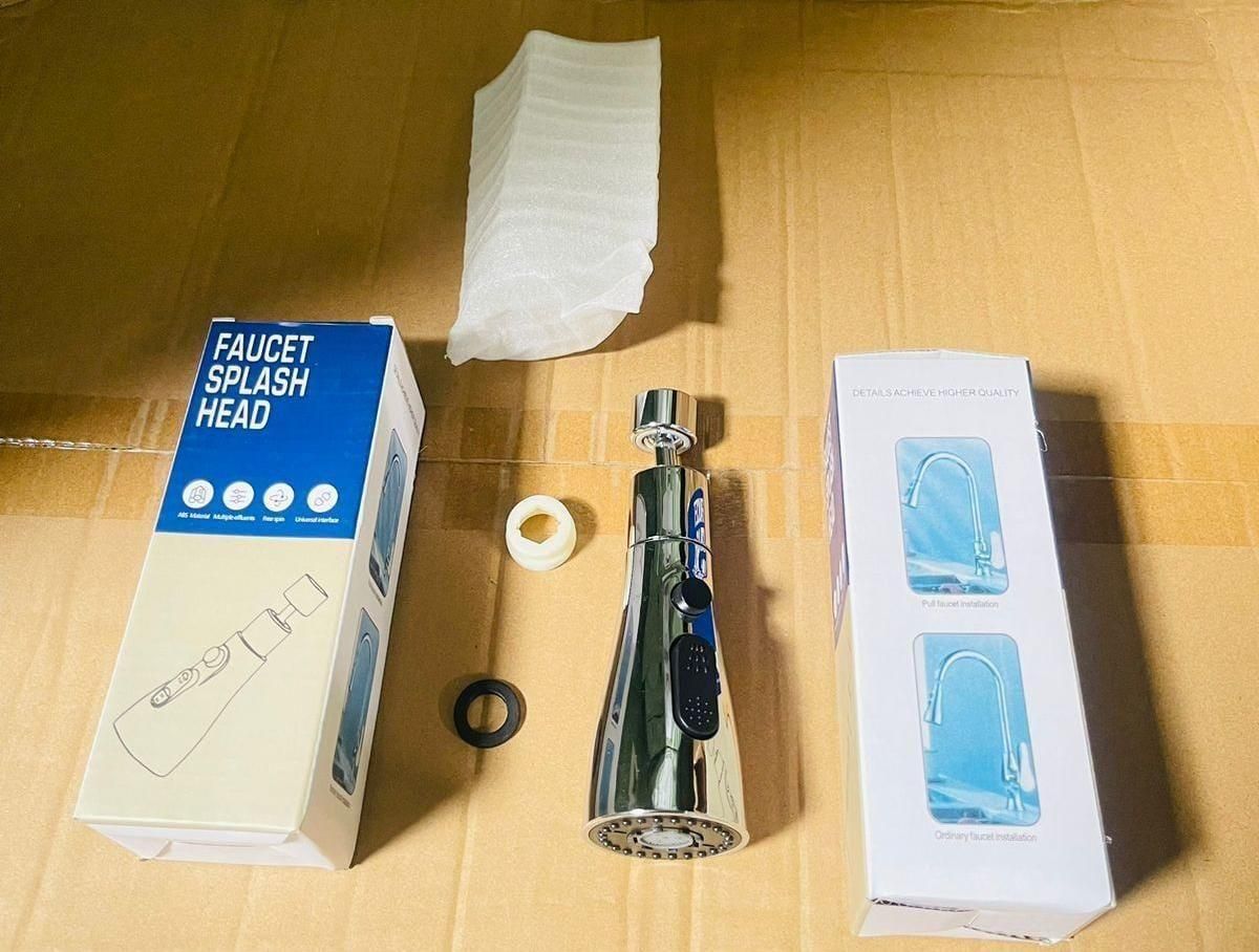 Stainless Steel 3-in-1 Kitchen Faucet | Aerate, Ring Shower & Power Spray