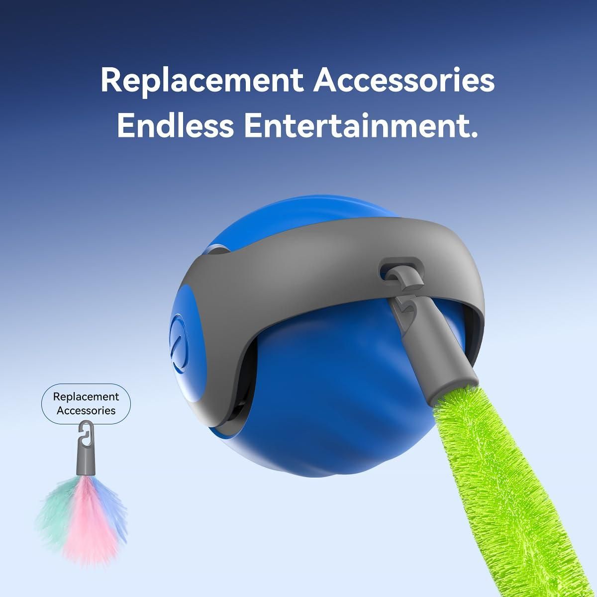 Rolling Ball Cat Toy – USB Rechargeable Interactive Pet Teaser