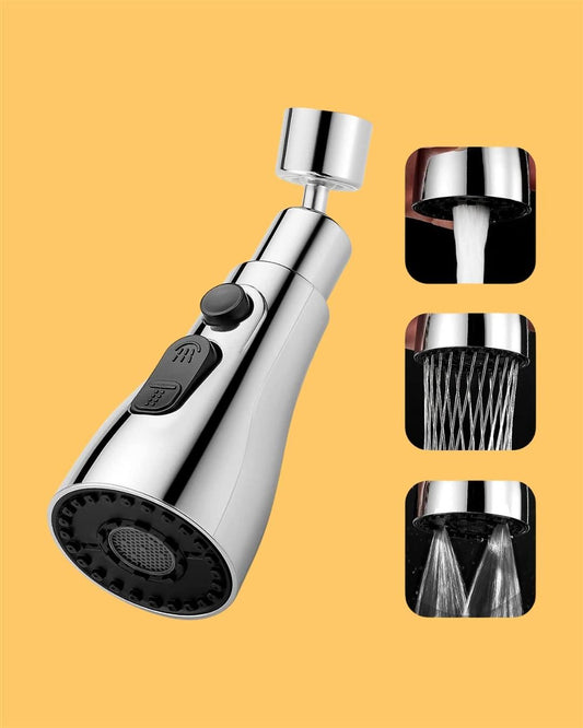 Stainless Steel 3-in-1 Kitchen Faucet | Aerate, Ring Shower & Power Spray